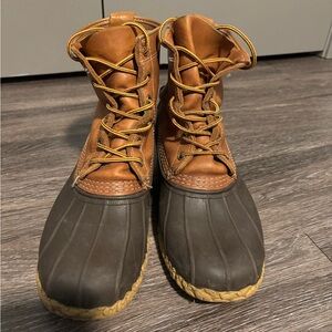 L.L. Bean Brown and Black Rain Boots